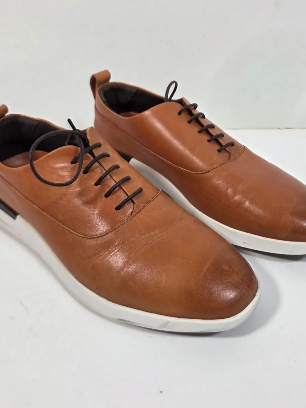 Wolf & Shepherd Crossover Longwing Brown Leather Shoes 8.5 Quiet Luxury